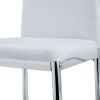 Grid Shaped Armless High Back Dining Chair; 2-Piece Set; Office Chair. Applicable to Dining Room; Living Room; Kitchen and Office.White Chair and Elec