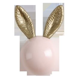 Cute Rabbit Handle Children's Room Closet Door Cupboard Drawer Modern Minimalist Ceramic Handle (Option: Princess Pink)