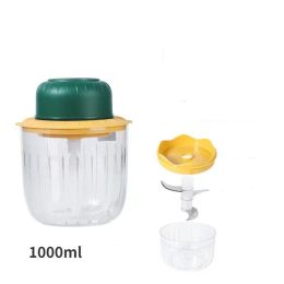 Electric Egg Beater Wireless Garlic Pounding (Option: Blackish green-Two in one-USB)