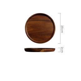 Wooden Circular Japanese Storage Cake Tray (Option: 8inches)