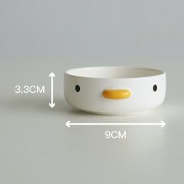 Pure Color Ceramic Rice Bowl Creative Cute Dish (Option: Chicken Plate)