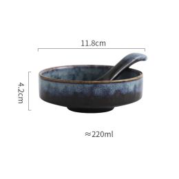 Creative Ceramic Household Conical High Bowl Salad Plate (Option: 4.5inch marble suit)