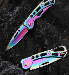 Outdoor Camping Stainless Steel Self-defense Folding Knife (Option: 1pcs)