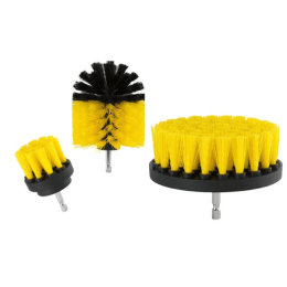 Household Electric Drill Brush Plastic Floor Brush Tool (Option: Yellow 3pcs)