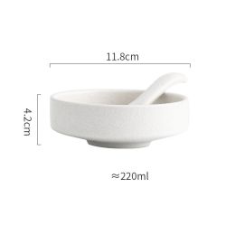 Creative Ceramic Household Conical High Bowl Salad Plate (Option: 4.5inch white suit)