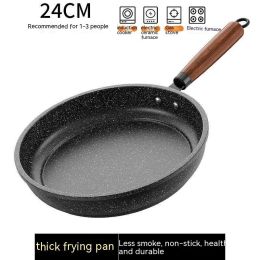 Medical Stone Frying Pan Non-stick Multi-functional Pan Light Oil Smoke Griddle (Option: 24cm Without Cover)