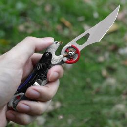 Stainless Steel Outdoor Camping Folding Knife (Color: Grey)