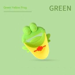 Frog Rotating Windmill Baby Children Faucet Guide Gutter Hand Washing Toy Baby Hand Washing Faucet Sprinkler (Option: Green Yellow Frog Windmill)