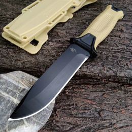 Outdoor Survival Straight Knife Collection Self Defense (Option: Khaki Full Blade)