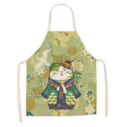 Cartoon Cat Digital Printing Sleeveless Apron (Option: W02321-68x55cm)