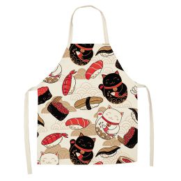 Cartoon Cat Digital Printing Sleeveless Apron (Option: W02303-47x38cm)