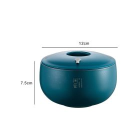 316 Material Japanese Stainless Steel Bowl Household Hotel Tableware (Option: 12CM Blue With Lid)