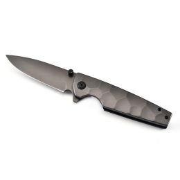 Folding Knife Carrying Small Field Survival Multifunctional Outdoor Blade (Color: DARK GREY)