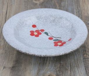 Retro Ceramic Plate Plate Cooking Sushi Thorn Home Use (Option: Wintersweet plum)