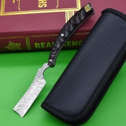 Camping Outdoor Portable Damascus Folding Knife (Color: Black)