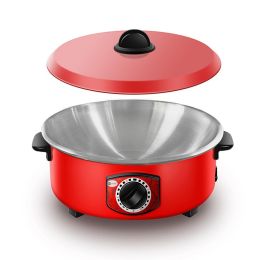 Multi-functional Electric Cooker All-in-one (Option: Red-12 Inches-US)