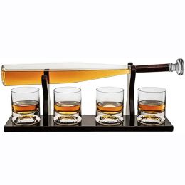 Shaped Craft Wine Bottle Baseball Decanter Set Vodka Whiskey (Option: Decanter set)