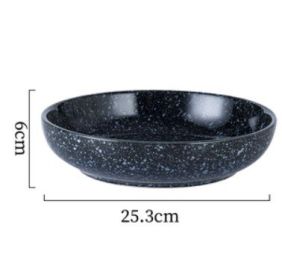 Japanese Ceramic Deep Plate Cutlery (Option: Starry sky-25.3x6cm)