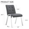 Grid shaped armless high back dining chair; 2-piece set;  office chair. Applicable to dining room;  living room;  kitchen and office.Dark Grey Chair a