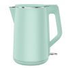 Electric Kettle 1.5L; 100% Stainless Steel Interior Double Wall Electric Tea Kettle; 1500W Cool Touch Water Boiler; BPA-Free with Auto Shut-Off & Boil