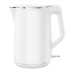 Electric Kettle 1.5L; 100% Stainless Steel Interior Double Wall Electric Tea Kettle; 1500W Cool Touch Water Boiler; BPA-Free with Auto Shut-Off & Boil