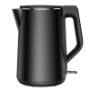 Electric Kettle 1.5L; 100% Stainless Steel Interior Double Wall Electric Tea Kettle; 1500W Cool Touch Water Boiler; BPA-Free with Auto Shut-Off & Boil