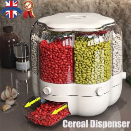 Kitchen Dry Food Sealed Storage Container Grain Box Cereal Dispenser Rice Tank UK (Option: 10KG)