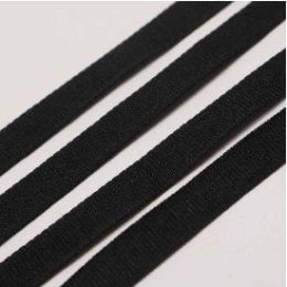 1cm Polyester Plain Weave With Black And White Textile Accessories (Color: Black)