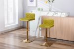 Bar Stools - Swivel Barstool Chairs with Back, Modern Pub Kitchen Counter Height,velvet, ( 1pc/ctn )