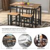 5-Piece Kitchen Counter Height Table Set, Industrial Dining Table with 4 Chairs