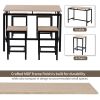 5-Piece Kitchen Counter Height Table Set, Industrial Dining Table with 4 Chairs