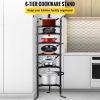 6-Tier Cookware Stand; Carbon Steel Multi-Layer Pot Rack; 61.2-inch Cookware Shelf; Matt Cookware Storage Tower; Unassembled Kitchen Corner Shelf Rack