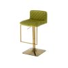 Bar Stools - Swivel Barstool Chairs with Back, Modern Pub Kitchen Counter Height,velvet, ( 1pc/ctn )