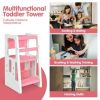 Kids Kitchen Step Stool with Double Safety Rails