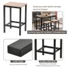 5-Piece Kitchen Counter Height Table Set, Industrial Dining Table with 4 Chairs