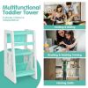 Kids Kitchen Step Stool with Double Safety Rails