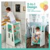 Kids Kitchen Step Stool with Double Safety Rails