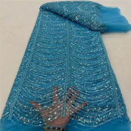 Wave Line Bead Tube Sequin Wedding Dress Lace Embroidery Lining (Option: 2style-Solid Color-5 Yards)