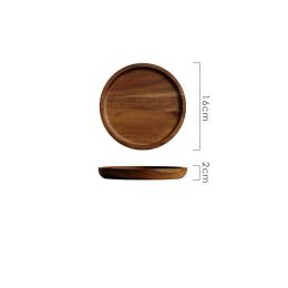 Wooden Circular Japanese Storage Cake Tray (Option: 6inches)