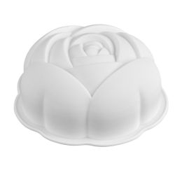 Single Hole Rosebud French Dessert Cake Silicone DIY Baking Mold (Option: JSC2783 White)