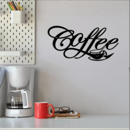 Metal Coffee Cup Wall Hanging Decoration Iron Hanging Coffee Bar Decoration Iron Wire Letter Signs (Option: Coffee English Letter Signs)